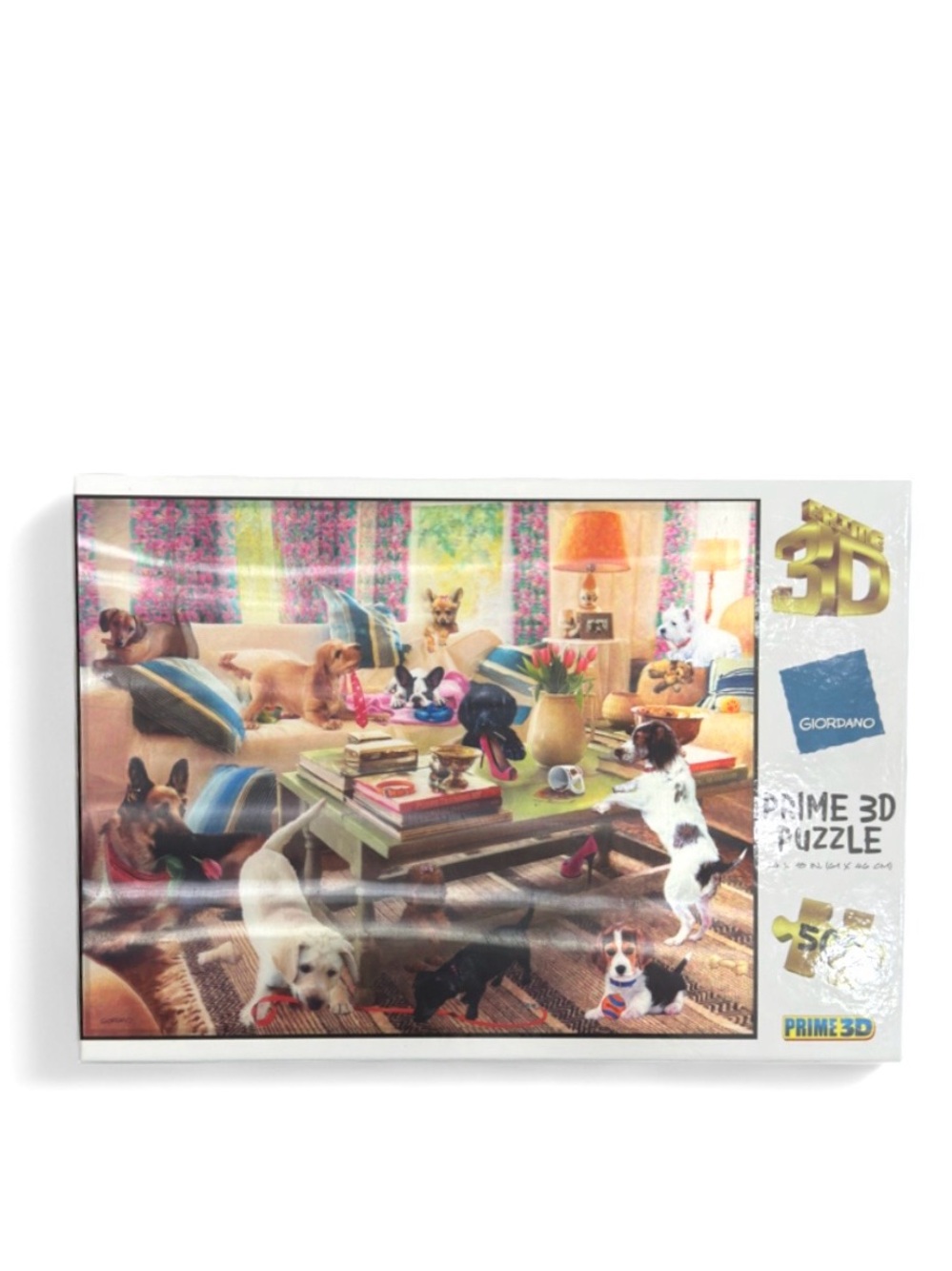 Prime 3D Puzzle Colorful Dog Living Room Scene (500 pcs.)